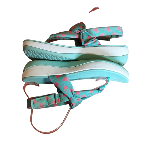 Clarks Arla Nicole Womens Slingback Sandal Flamingo Aqua Print Women's - Picture 10 of 16